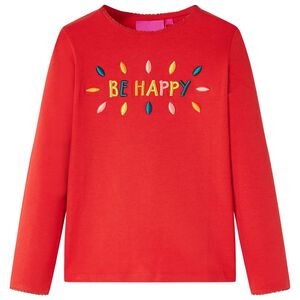T-shirt enfants &agrave; manches longues rouge 104