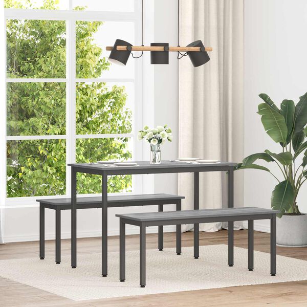 vidaXL Table de salle &agrave; manger / Table de repas 150 x 78 x 75 cm M&Eacute;TAL