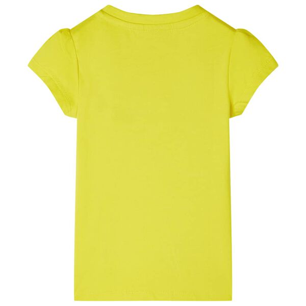 T-shirt enfant à manches courtes jaune vif 116