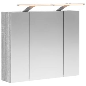 vidaXL Armoire Miroir de Salle de Bain Gris Sonoma 60 x 14,5 x 50 cm