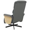 vidaXL Fauteuil inclinable de massage et repose-pieds gris fonc&eacute; tissu