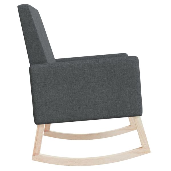 vidaXL Chaise à bascule Gris foncé Tissu