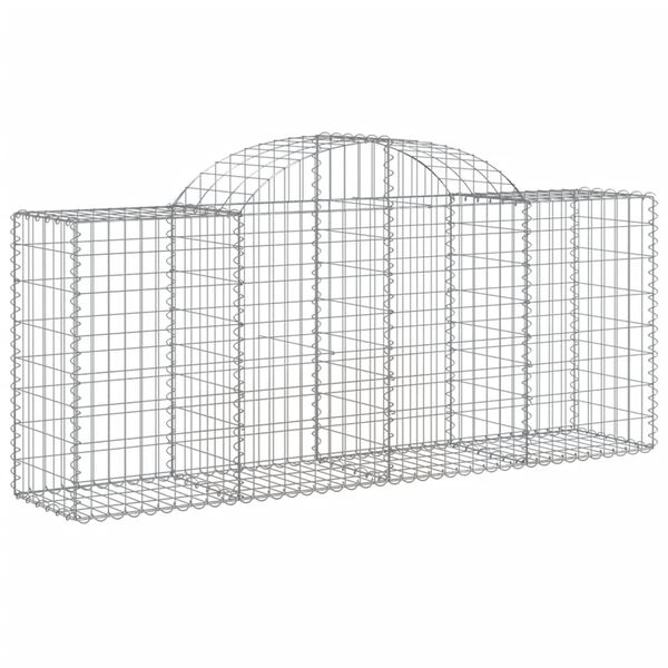 vidaXL Paniers &agrave; gabions arqu&eacute;s 4 pcs 200x50x80/100 cm Fer galvanis&eacute;