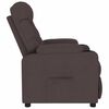 vidaXL Fauteuil de massage Marron fonc&eacute; Tissu