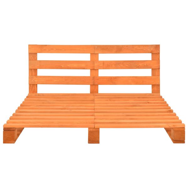 vidaXL Cadre de lit de palette Marron Bois de pin massif 200x200 cm