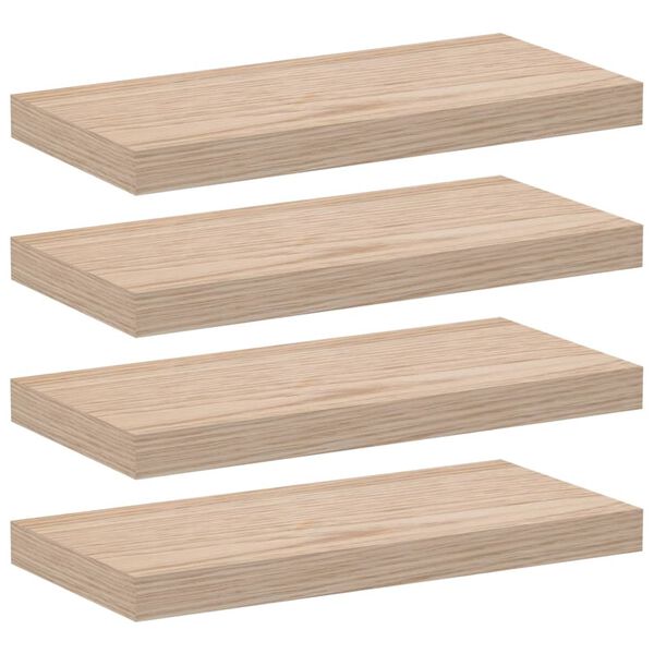 vidaXL &Eacute;tag&egrave;res flottantes 4 pcs 50x23,5x4 cm bois d'ing&eacute;nierie