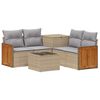 vidaXL Ensemble de Canap&eacute;s 6 pc Beige et Gris clair