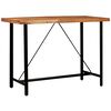vidaXL Ensemble de bar 5 pcs Bois solide et cuir v&eacute;ritable