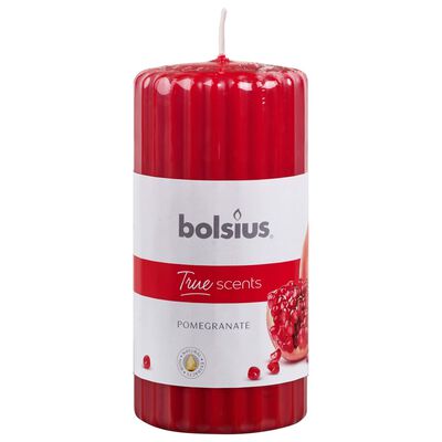 Bolsius Bougies parfumées pilier côtelé 6 pcs 120x58 mm Grenade