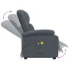 vidaXL Fauteuil de massage Gris foncé Velours