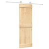 vidaXL Porte coulissante Naturel et Blanc 70 x 210 cm