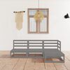 vidaXL Salon de jardin 4 pcs gris bois de pin massif