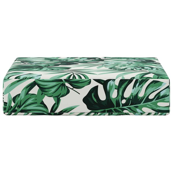 vidaXL Coussin de Si&egrave;ge d'Ext&eacute;rieur Motif feuille 40 x 40 x 8 cm