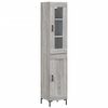 vidaXL Buffet haut Sonoma gris 34,5x34x180 cm Bois d'ing&eacute;nierie