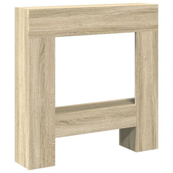 VidaXL Cadre de cheminée chêne sonoma 81x18x82 cm bois d'ingénierie