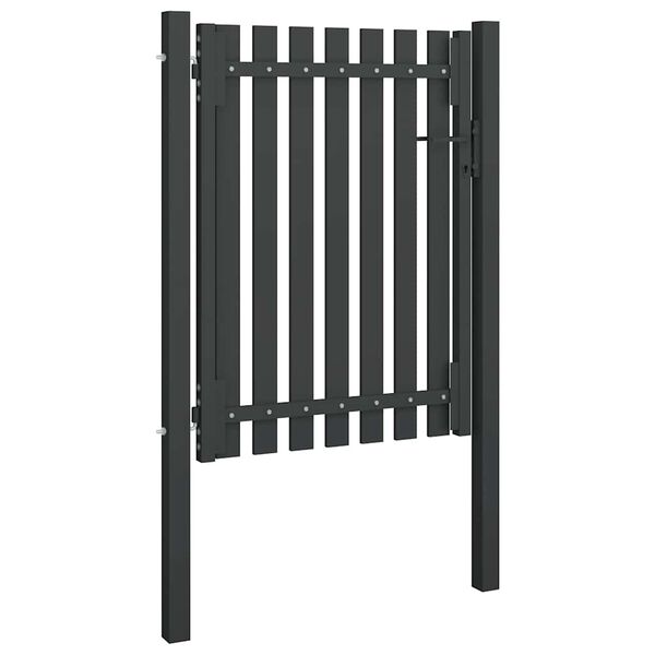 vidaXL Portail de jardin en acier 100x125 cm anthracite