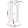 vidaXL Jardini&egrave;re avec doublure 31x31x75 cm bois massif d'acacia