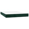 vidaXL Sommier &agrave; lattes de lit et matelas Vert fonc&eacute; 140x190cm Velours