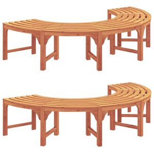 vidaXL Banc d'Arbre 8 -Seater 2 pc 160 x 80 x 45 cm Naturel