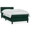 vidaXL Sommier &agrave; lattes de lit et matelas vert fonc&eacute; 80x220 cm velours