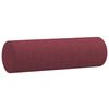 vidaXL Coussins d&eacute;coratifs lot de 2 Rouge bordeaux &Oslash;15x50 cm Tissu