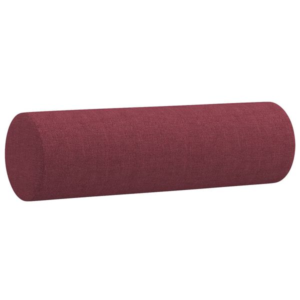 vidaXL Coussins d&eacute;coratifs lot de 2 Rouge bordeaux &Oslash;15x50 cm Tissu