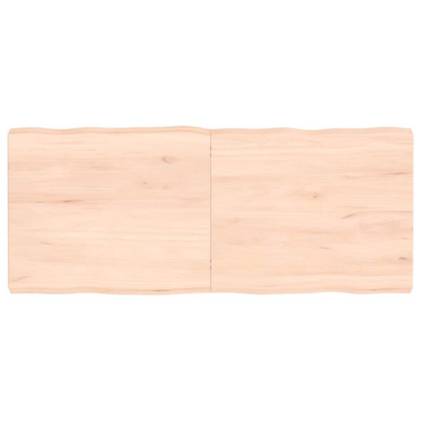 vidaXL Dessus de table bois massif non traité bordure assortie