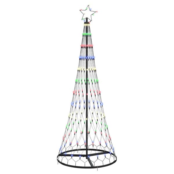 vidaXL Arbre de Noël LED Multicolore 71 x 71 x 184,5 cm Métal