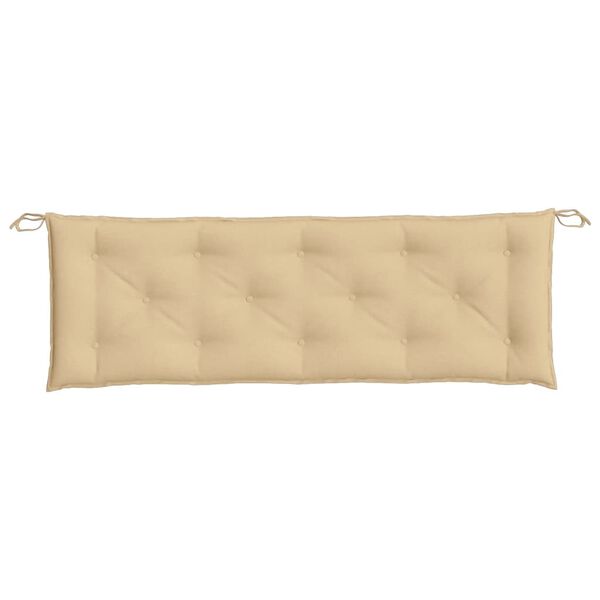 vidaXL Coussin de banc de jardin beige mélangé 150x50x7 cm tissu