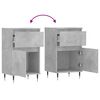 vidaXL Buffets 2 pcs gris b&eacute;ton 40x35x70 cm bois d'ing&eacute;nierie