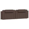 vidaXL Lit Viana avec matelas marron 180x200 cm similicuir