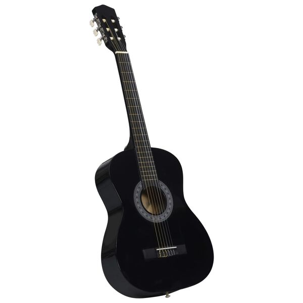 vidaXL Guitare classique avec sac pour d&eacute;butants Noir 3/4 36"