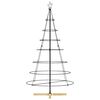 vidaXL Arbre en c&ocirc;ne de No&euml;l avec support Noir 180,5 cm Acier