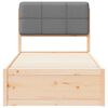 vidaXL Cadre de lit avec t&ecirc;te de lit rembourr&eacute;e Gris clair 80 x 200 cm