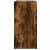 vidaXL Armoire lat&eacute;rale avec portes en verre ch&ecirc;ne fum&eacute; 68x37x75,5 cm