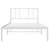 vidaXL Cadre de lit m&eacute;tal sans matelas avec t&ecirc;te de lit blanc 80x200cm