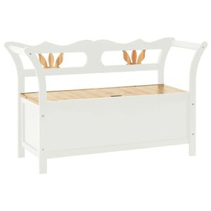vidaXL Banc Blanc 107x45x75,5 cm Bois de sapin solide