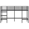 vidaXL Lit mezzanine pour enfants Noir 99,5 x 190 cm