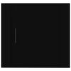 vidaXL Table de chevet murale Noir 50x30x47 cm