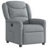 vidaXL Fauteuil inclinable &eacute;lectrique Gris clair Tissu