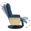 vidaXL Fauteuil inclinable de massage avec repose-pieds bleu tissu