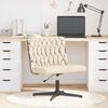 vidaXL Chaise pivotante de bureau Cr&egrave;me Tissu