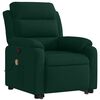 vidaXL Fauteuil inclinable Vert fonc&eacute; Velours