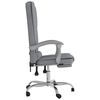 vidaXL Fauteuil de massage inclinable de bureau Gris clair Tissu
