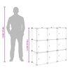 vidaXL Organisateur de rangement cube avec 9 compartiments Noir/Blanc