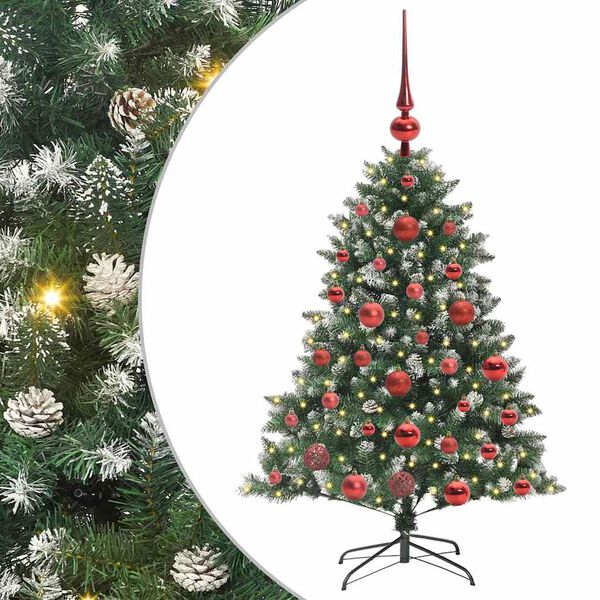 vidaXL Sapin de Noël artificiel avec 150 LED Vert 85 x 85 x 120 cm