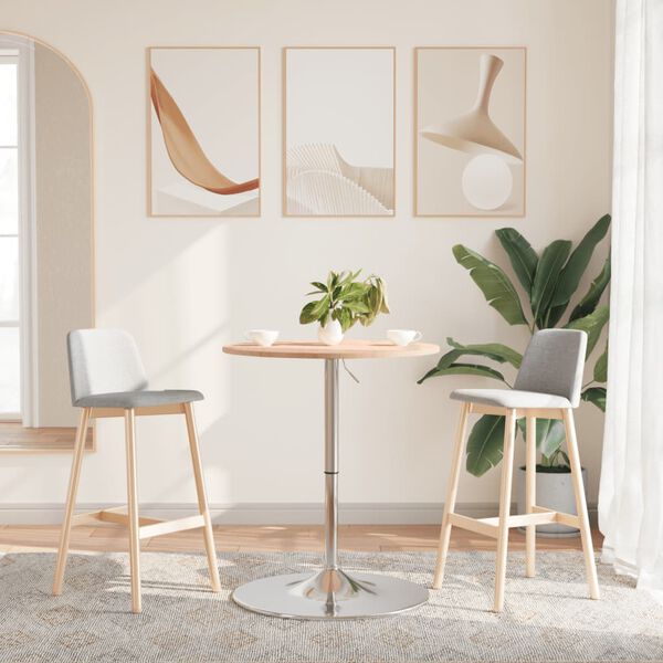 vidaXL Table de bar &Oslash;60x89,5 cm bois massif de h&ecirc;tre
