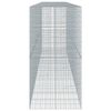 vidaXL Panier gabion avec couvercle 650x100x200 cm fer galvanisé