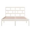 vidaXL Cadre de lit sans matelas blanc bois massif 120x200 cm