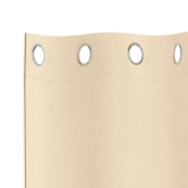 vidaXL Rideaux occultants avec anneaux 2 pcs Cr&egrave;me 225 x 140 cm